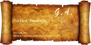 Galba Amanda névjegykártya